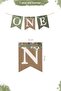 Eucalyptus Themed 1 Year Old Minimal Birthday Party Set (BANNER, 7-Piece BALLON, CAKE ORNAMENT) - 3