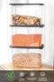 8 Deep Food Storage Containers with Labels - Pulses Flour Container Large Size Food Box 5300 ml Transparent - 2