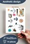 Sailor Sticker Set, Large Size, 14 Pieces Waterproof, Sticker Set, Laptop, Phone, Suitcase Compatible - 3
