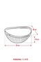 1.6 Lt Acrylic Baroque Aquamarine - Medium Size Oval Fruit and Salad Bowl (Not Glass) - 5
