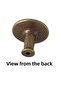 8Pcs Flat Button Antique Yellow Handle Furniture Drawer Cabinet Door Handle Metal Handle Accessories with Screw - 4