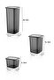 Set of 12 Anthracite Economical Unbreakable Storage Containers with Labels 6X0.5/4X1.2/2X1.75 Lt. - 2