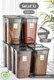 12-Piece Daisy Jumbo Size Labeled Rectangular Storage Container Set Microwave and Freezer Compatible 12x3200 ml