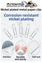 Metal Paper Clip No 4 33 mm 1 Pack of 250 Nickel Plated Metal Paper Clip Durable Stainless 20 Sheets Capacitance - 3