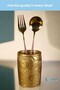 Countertop Spoon Holder Decorative Vertical Spoon Holder Cylinder Spoon Holder Gold Color Model 12 - 6