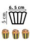 Cupcake Mold & Cake Capsule & Muffin Cake Mold & 25-Piece Yellow Navy Blue Cake Mold Set - 4