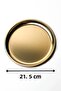 6 Pieces Gold Luxury 21 cm Round Serving Presentation Tray Gold Color - 3