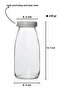 6 Pieces Transparent Glass Bottle Milk Ayran Lemonade Vinegar Soft Drink Bottle Multi-Purpose - 2