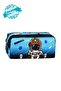 Black-blue Astronaut Patterned Licensed Pencil Case with 2 Pockets