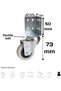 Swivel L-Shaped Corner Table, 50cm (cm) Table, Cabinet, Coffee Table, Shelf, Furniture with Casters (4 Pieces) - 2