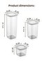Square Food Storage Container with Colorful Label Set of 15 5x (0.55 Liters, 1.2 Liters, 1.75 Liters) White - 8
