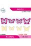 Large Size Butterflies Set 75mm 4 Pieces for Cookies, Candy Dough and Play Dough - 3