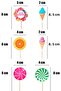 Cupcake Toothpick Candy and Ice Cream Themed 10 Pieces - 3