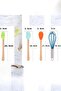 4-Piece Bamboo Silicone Spatula Set - Spoon, Stripper, Whisk Mini Spatula Set - 5