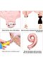 Rose Theme Number Balloon Welcome Set Age Balloon Column Set (Easy Setup Video Narrative) - 7