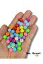 100 Pcs 10mm Mixed Color Fine Hole Acrylic Beads in Pastel Shades - 3
