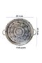 Hand Embroidered Nickel Plated Thick Copper Tray (1mm) 37.5 Cm Diameter - 4