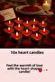 5 Pieces Heart Foil Balloon 10 Heart Candle Dry Rose Helium Compatible Anniversary - 3