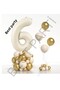 Best Beige Color Number Foil and Chrome Pastel Balloon Set Age 6
