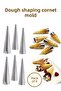 Set of 6 Cornea Mold and Silicone Brush Decoration Set - Ice Cream Funnel Dessert Mold 12 cm - 7