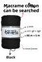 Taranan Macrame Thread 3mm Scannable Cotton Single Twist Macrame Thread Black - 2