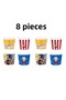 8 Pcs Corn Bucket Chips Bucket Popcorn Bowl 2200 ml Plastic Unbreakable Bucket Popcorn - 2