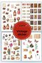 Set of 4 Vintage Sticker Planner Suitable for Agenda Bullet Journal