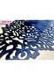 1 Piece Runner/100X32Cm/Velvet/2 Leaves,2 Flower Motifs Gift/Navy Blue - 4