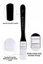 Floor Brush 5 Number 1 Piece Black Handle White Brush Bristle Synthetic Silk Tipped Bristle Acrylic Gouache Oil - 3