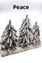 3-Piece Luxury Table Pine 40X30 cm Snowy Real Tree Look Christmas Pine Tree New Year Tree Decoration - 3