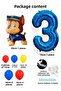 Blue Number Balloon Paw Patrol Characters Balloon Welcome Set Claw Gang - 3