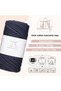 Premium Koton Cotton Macrame Rope Navy Blue 200 Gr 150 Meters 2mm Cotton Macrame Bag Rope Supla Rope - 3