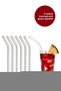 3 Pieces Cocktail Presentation Straw Glass Straw Heat Resistant Inclined 20cm Transparent Glass Straw Single - 6