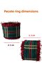 6-Piece Handmade Woven Napkin Rings, 6 Napkin Holders, Napkin Rings, White-Silver Glitter Fringed - 3