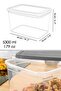 2 Deep Food Storage Containers with Labels - Pulses Flour Container Large Size Food Box 5300 ml Transparent - 7