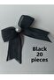 Pearl Detailed Linen Ribbon Napoli Ready-Made Bow (20 Pieces) - 2