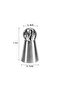Stainless Steel Flower Tips Russian Nozzles and Piping Bag Cake Decorating Apparatus 7 Pieces - 7
