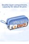 Capy Bara-40 Pen Capacity Double-Deck Pen Holder (Random Brooch & Toy Semi-Transparent Brown) - 7