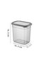 6-Piece Rectangular Storage Set with 2-Liter Cap - Screen Printing Label - 7