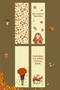 Autumn Themed Cute Bookmarks Set of 4