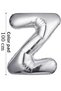 Foil Balloon Letter Z Helium Balloon 100 cm Silver Color - Letter Z Balloon - Letter Foil Balloon - 40 Inch