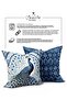 Blue Peacock Patterned Digital Printed Pillow Cover with Hidden Zipper - 6