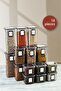 Set of 18 Labeled, Unbreakable Square Food Storage Container Anthracite 6X 1,75 Lt/1,2 Lt/0,55 Lt