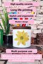 Yellow Flower Printed Ceramic Pen Holder Desktop Organizer - 2