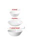 Quality 4 Pieces Dinner Plates Diameter 20 Cm, 4 Pieces Bowls Diameter 15 Cm, 1 Piece Salad Bowl Diameter 23 cm Tempered Glass