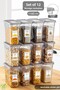 12-Piece Labeled Food Storage Container Set - Leakproof Lidded Legume Storage Box - 12 x 1100 ml