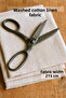 5 Meters Natural Washed Cotton Linen Fabric Wide Width 215 cm Home Textile & Clothing Fabric - 4