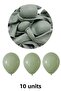 Moss Green Balloon 12" - 30 cm Latex Moss Green Balloon, Pack of 10