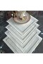 Gold and silver detailed elegant cocktail napkin, coffee side napkin, presentation napkin 6 pieces - 8