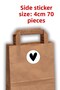 70 Pieces of 4 cm Adhesive Coated Labels with Heart Figures - 3